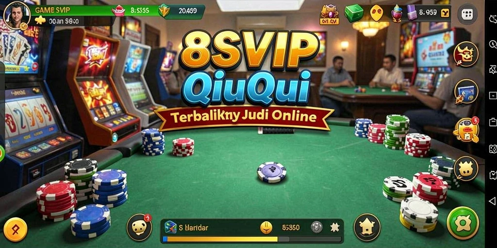 Tampilan menarik dan seru dari gameplay QiuQiu di 8SVIP.