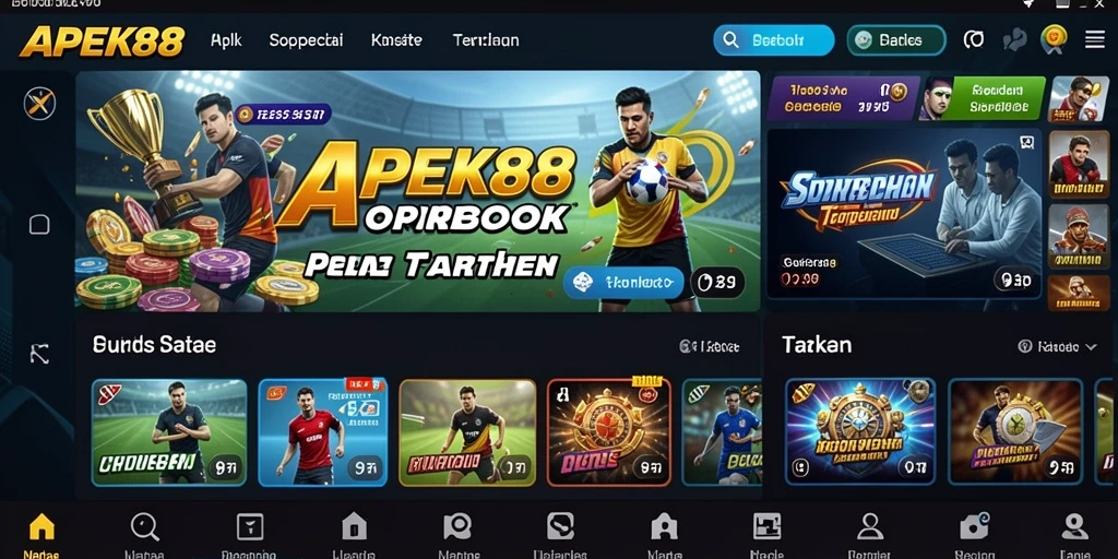 Tampilan gameplay APEK88 dengan berbagai opsi taruhan olahraga.