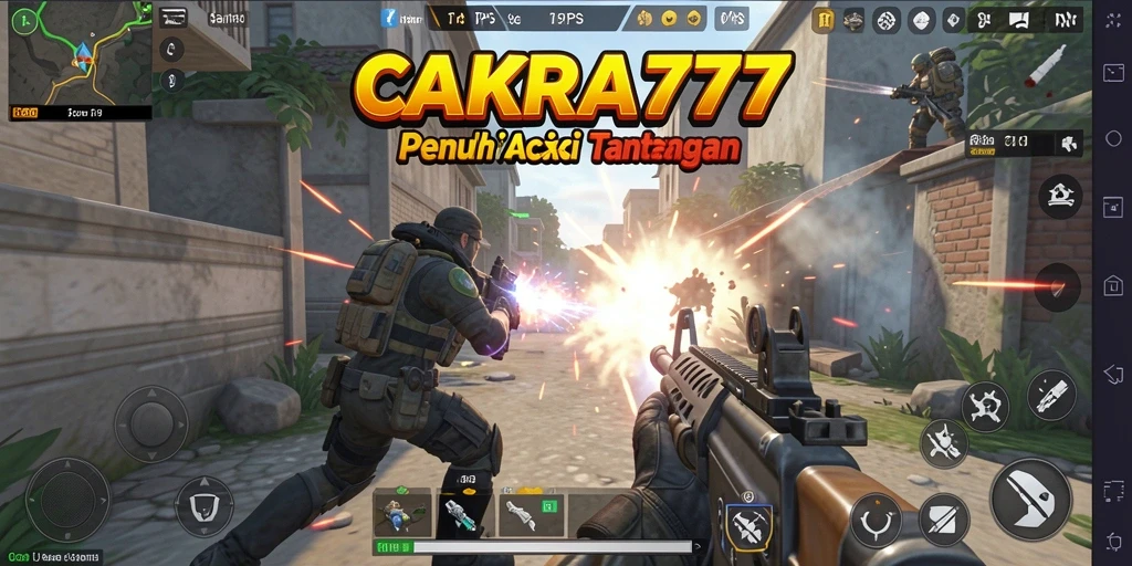 Screenshot CAKRA777 menampilkan aksi seru dalam gameplay TPS.