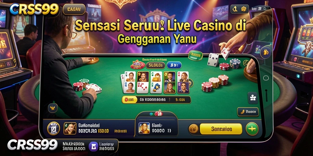 Tampilan utama CRS99 dengan gameplay Live Casino yang menegangkan.
