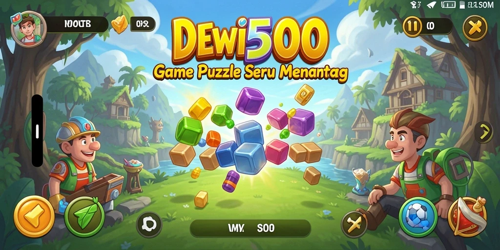 Screenshot gameplay DEWI5000 yang menampilkan teka-teki menantang.