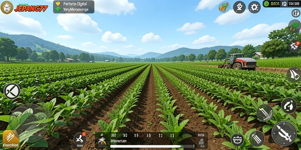 Gameplay seru JEPANG77 dengan aktivitas pertanian yang menarik.