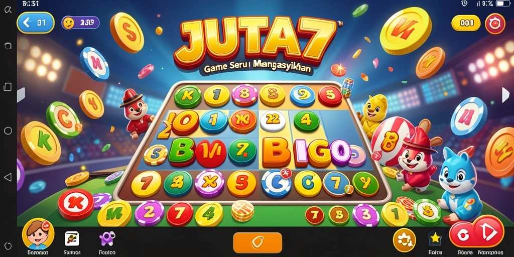 Tampilan gameplay seru dalam permainan Bingo JUTA7.