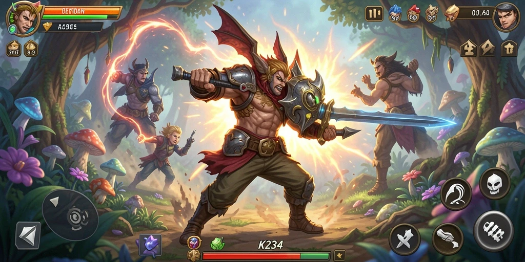 Tampilan gameplay K234 yang mendebarkan dalam dunia fantasi.