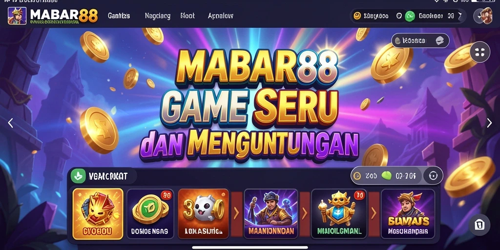 Tampilan gameplay MABAR88 yang menarik dan penuh warna.