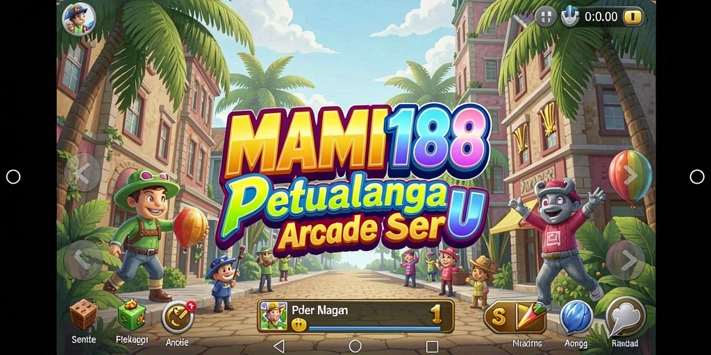 Tampilan gameplay seru di MAMI188 dengan karakter unik.