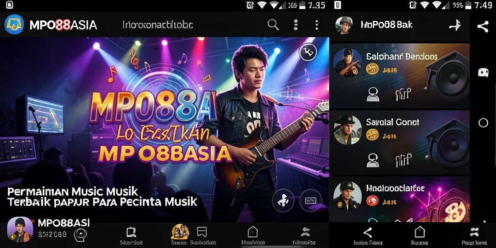 Menampilkan gameplay menarik dengan berbagai lagu musik.