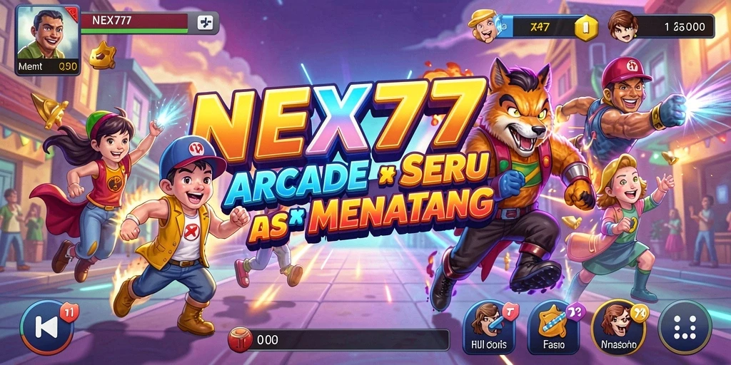 Tampilan gameplay seru dari NEX777 dengan aksi arcade yang menarik.