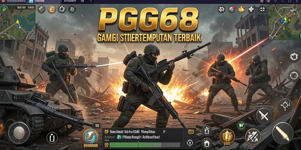 Tangkapan layar menunjukkan aksi pertempuran strategis dalam PGG68.