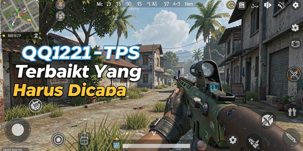 Screenshot QQ1221 menampilkan aksi mendebarkan dari gameplay TPS.