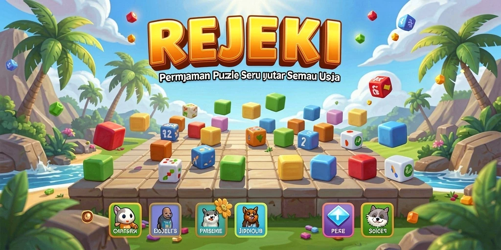 Tampilan gameplay menyeronokkan dari game Puzzle REJEKI.