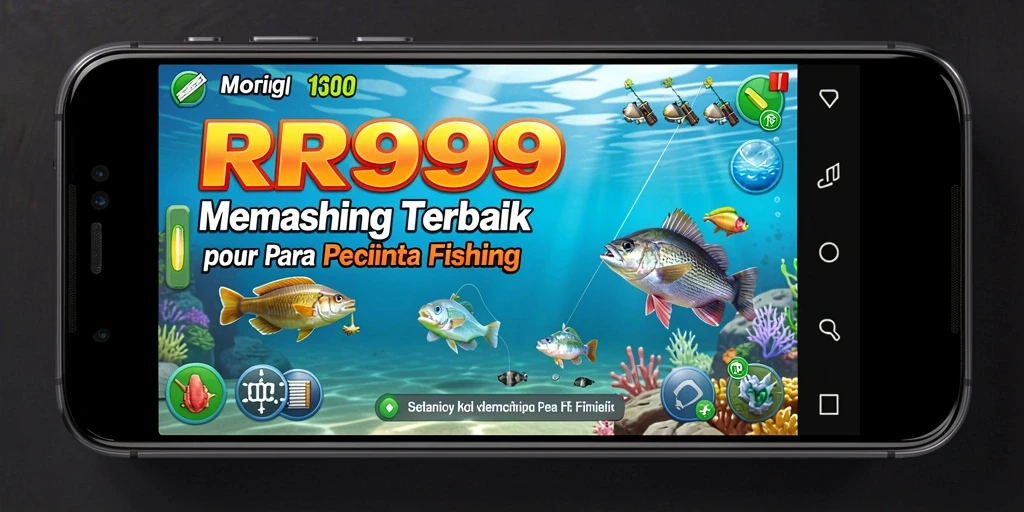 Tangkapan terbaik dalam gameplay RR999 saat memancing di danau yang indah.