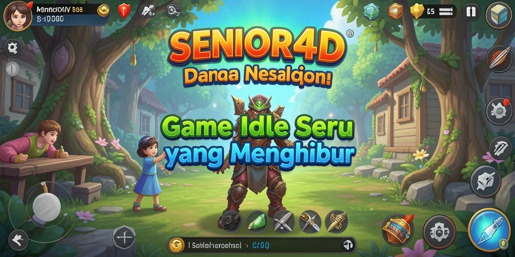 Gameplay SENIOR4D menampilkan sistem Idle yang menarik dan menghibur.
