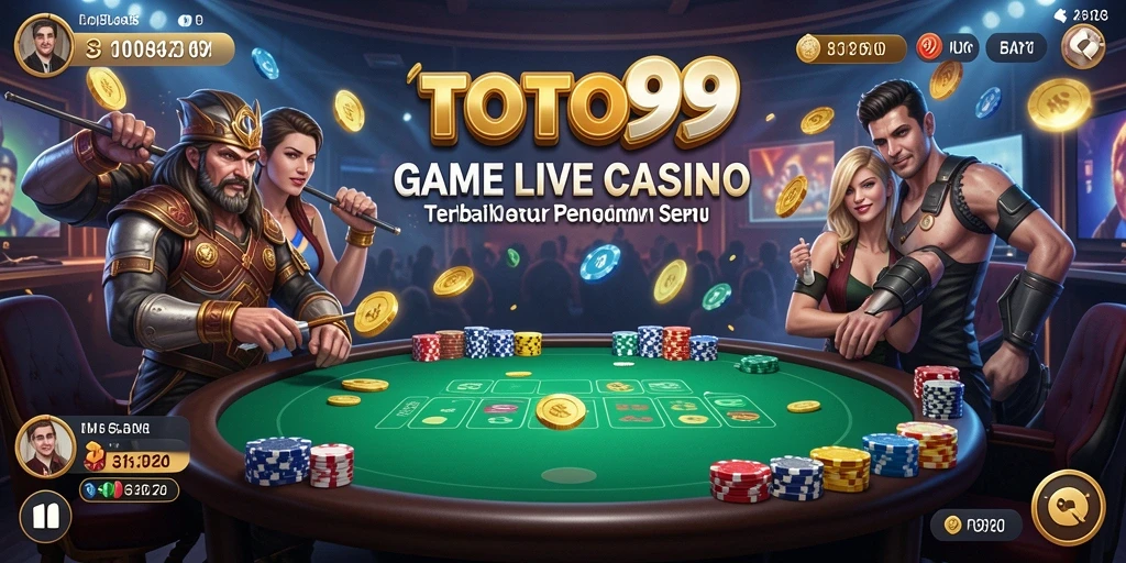 Screenshot gameplay TOTO99 menampilkan dealer dan interaksi pemain.