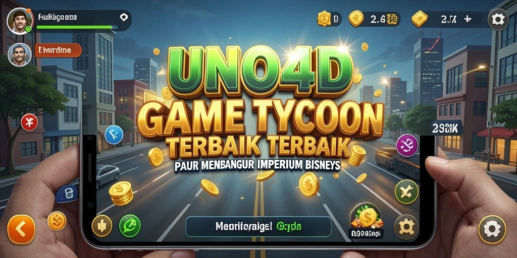 Tangkapan layar menarik dari gameplay UNO4D yang menunjukkan aktivitas manajemen bisnis.