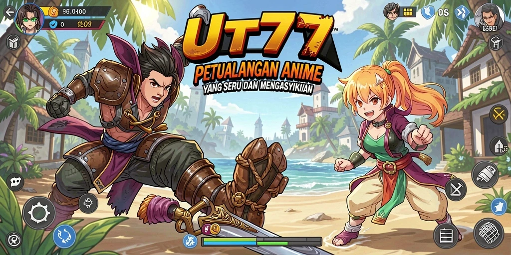 Tampilan menawan dari gameplay UT77 yang penuh aksi Anime.